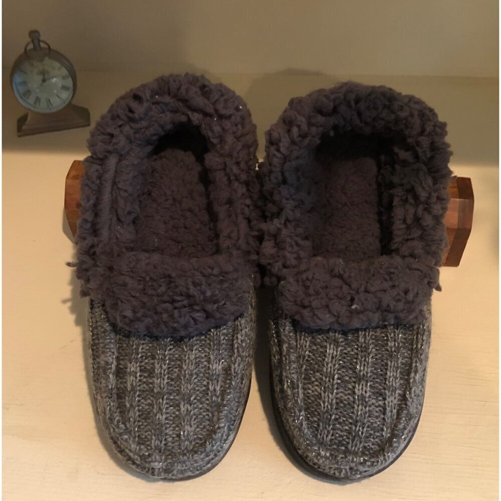 Women's Muk Luks Faux Fur Slipper Large Gray Size 9-10